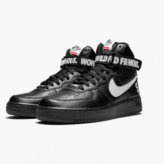 Nike Air Force 1 High Supreme World Famous Black 698696 010 Unisex Casual Shoes