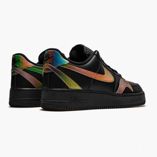 Nike Air Force 1 Low Misplaced Swooshes Black Multi CK7214 001 Unisex Casual Shoes
