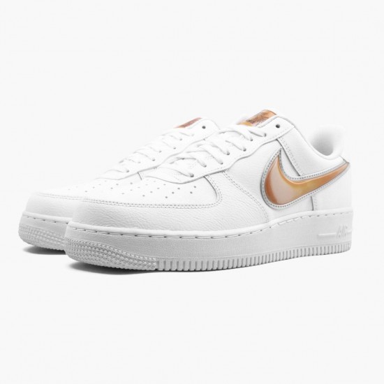 Nike Air Force 1 Low Oversized Swoosh White Orange Peel AO2441 102 Unisex Casual Shoes