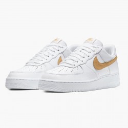 Nike Air Force 1 Low Pony Hair Snakeskin Club Gold CW7567 101 Unisex Casual Shoes 