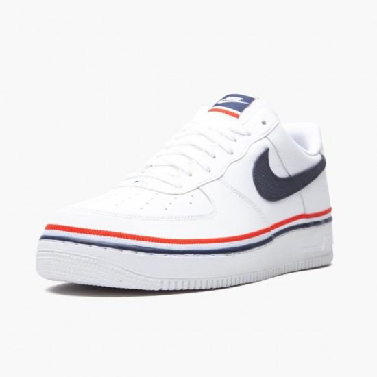 Nike Air Force 1 Low Ribbon White Blue CJ1377 100 Unisex Casual Shoes