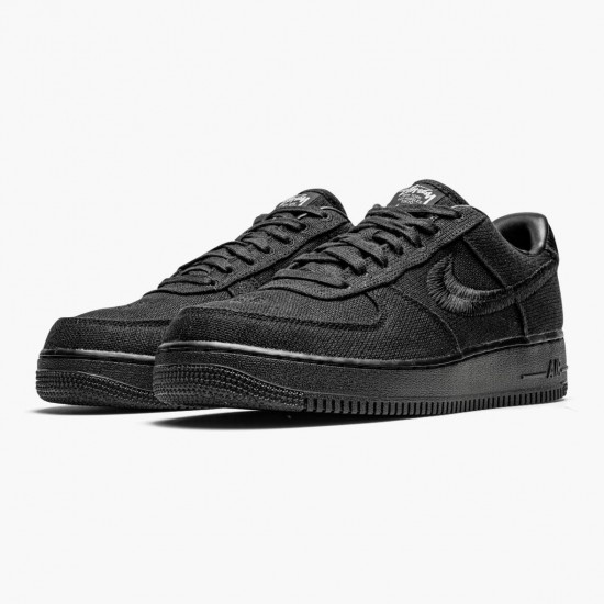 Nike Air Force 1 Low Stussy Black CZ9084 001 Unisex Casual Shoes
