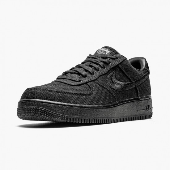 Nike Air Force 1 Low Stussy Black CZ9084 001 Unisex Casual Shoes