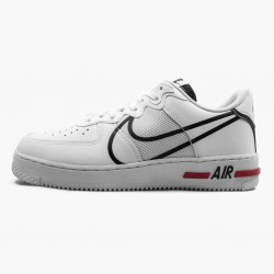 Nike Air Force 1 React White Black Red CD4366 100 Unisex Casual Shoes 