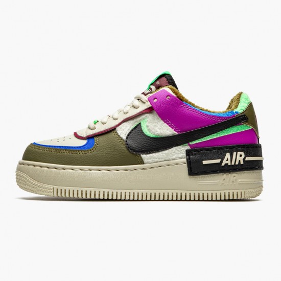 Nike Air Force 1 Shadow Cactus Flower Olive Flak CT1985 500 Womens Casual Shoes