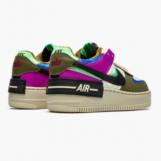 Nike Air Force 1 Shadow Cactus Flower Olive Flak CT1985 500 Womens Casual Shoes