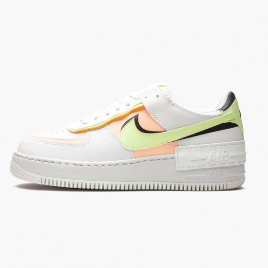 Nike Air Force 1 Shadow Summit White Barely Volt Crimson Tint CI0919 107 Womens Casual Shoes
