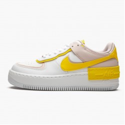 Nike Air Force 1 Shadow White Barely Rose Speed Yellow CJ1641 102 Womens Casual Shoes 