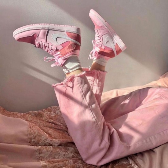 Air Jordan 1 Mid Digital Pink CW5379-600 Jordan Shoes