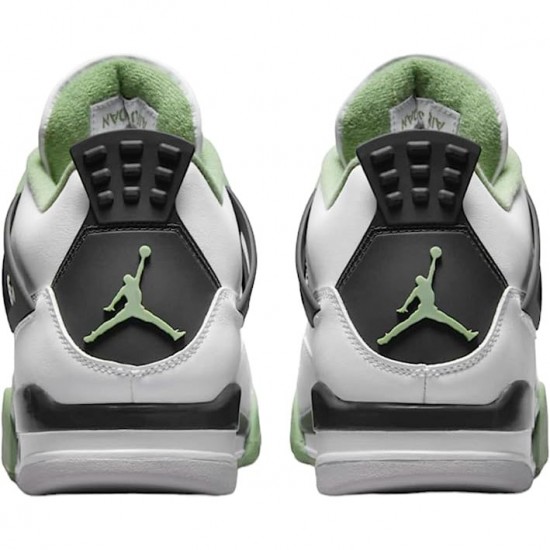 Air Jordan 4 Retro White Oil Green Dark Ash AQ9129-103 Jordan Shoes