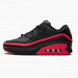 Nike Air Max 90 Undefeated Black Solar Red CJ7197 003 Unisex Running Shoes 