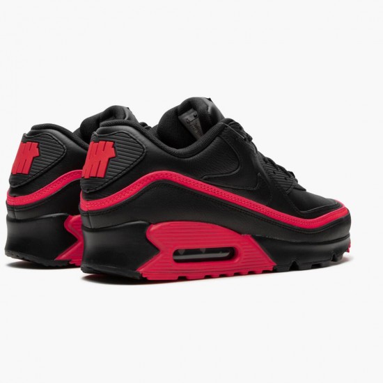Nike Air Max 90 Undefeated Black Solar Red CJ7197 003 Unisex Running Shoes