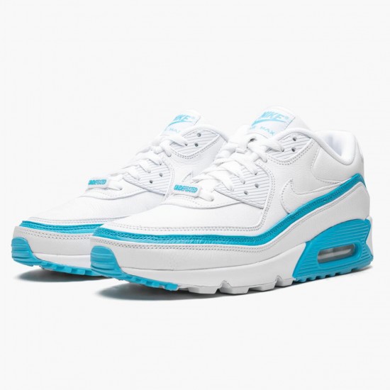 Nike Air Max 90 Undefeated White Blue Fury CJ7197 102 Unisex Running Shoes