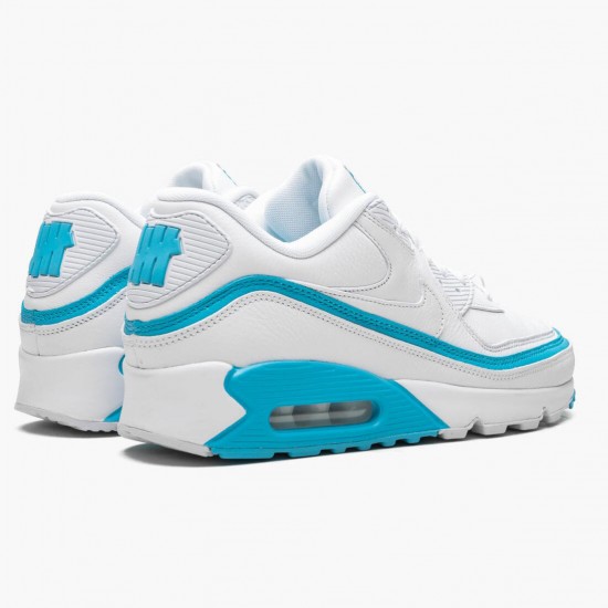 Nike Air Max 90 Undefeated White Blue Fury CJ7197 102 Unisex Running Shoes