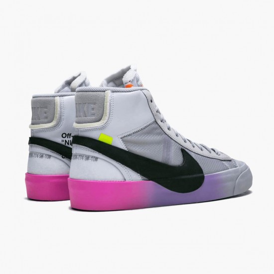 Nike Blazer Mid Off White Wolf Grey Serena Queen AA3832 002 Unisex Casual Shoes