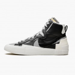 Nike Blazer Mid sacai Black Grey BV0072 002 Unisex Casual Shoes 