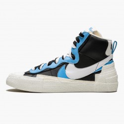 Nike Blazer Mid sacai White Black Legend Blue BV0072 001 Unisex Casual Shoes 