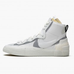 Nike Blazer Mid sacai White Grey BV0072 100 Unisex Casual Shoes 