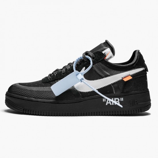 Nike Air Force 1 Low Off White Black White AO4606 001 Mens Casual Shoes
