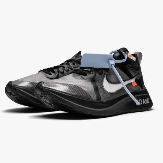 Nike Zoom Fly Off White Black Silver AJ4588 001 Unisex Casual Shoes