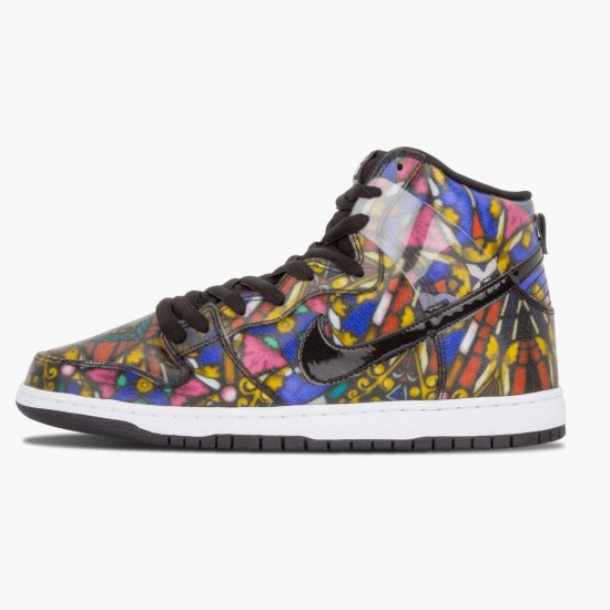 Nike Dunk SB High Cncpts Stained Glass 313171 606 Unisex Casual Shoes