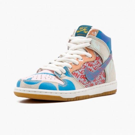 Nike SB Dunk High Thomas Campbell What the Dunk 918321 381 Unisex Casual Shoes