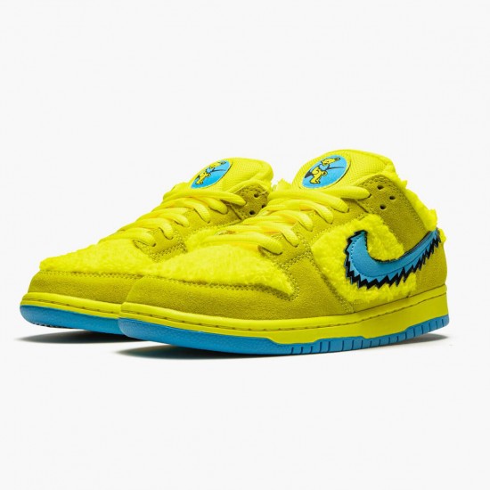 Nike SB Dunk Low Grateful Dead Bears Opti Yellow CJ5378 700 Unisex Casual Shoes