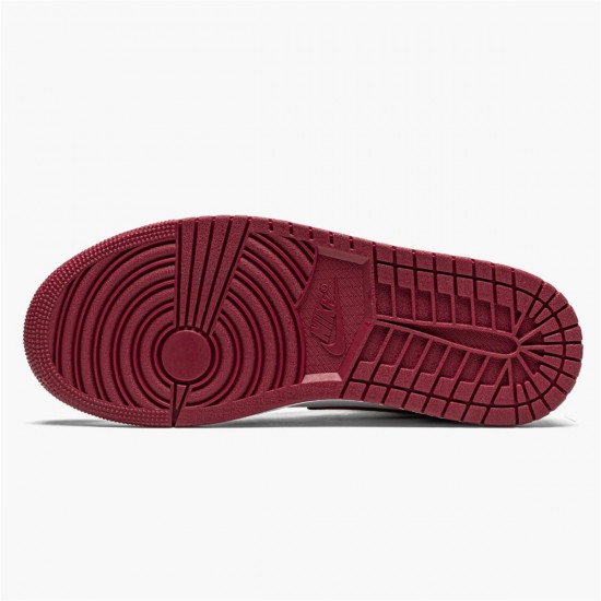 Air Jordan 1 Mid Bred Toe Black Gym Red White 554724 066 AJ1 Sneakers