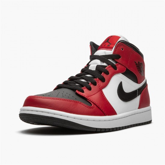Air Jordan 1 Mid Chicago Black Toe Black Gym Red White 554724 069 AJ1 Sneakers