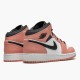 Air Jordan 1 Mid Pink Quartz Pink Quartzdk Smoke Grey 555112 603 AJ1 Sneakers