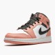 Air Jordan 1 Mid Pink Quartz Pink Quartzdk Smoke Grey 555112 603 AJ1 Sneakers