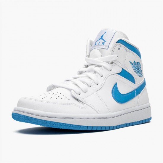 Air Jordan 1 Mid Unc University Blue White AJ1 Sneakers BQ6472 114