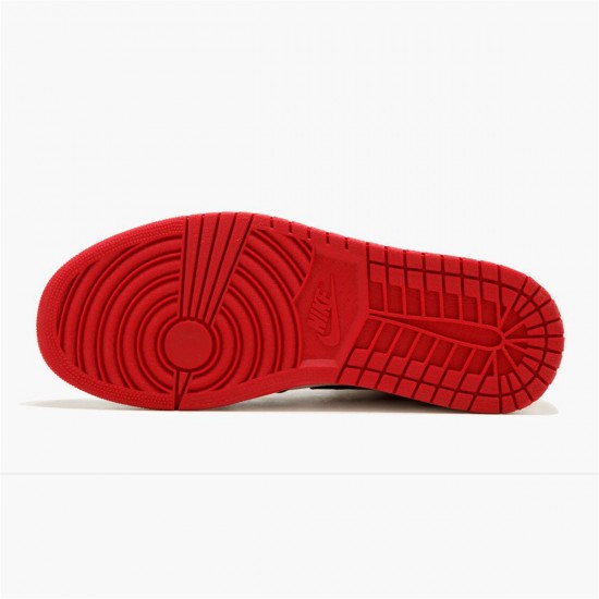 Air Jordan 1 Retro High Bred Toe Red Black white 555088 610 Unisex AJ1 Sneakers
