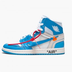 Air Jordan 1 Retro High Off White University Blue Unisex AJ1 Shoes AQ0818 148 Jordan Sneakers