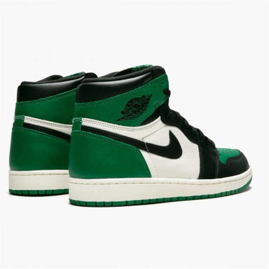Air Jordan 1 Retro High Pine Green Unisex AJ1 Shoes 555088 302 Black Sail Jordan Sneakers