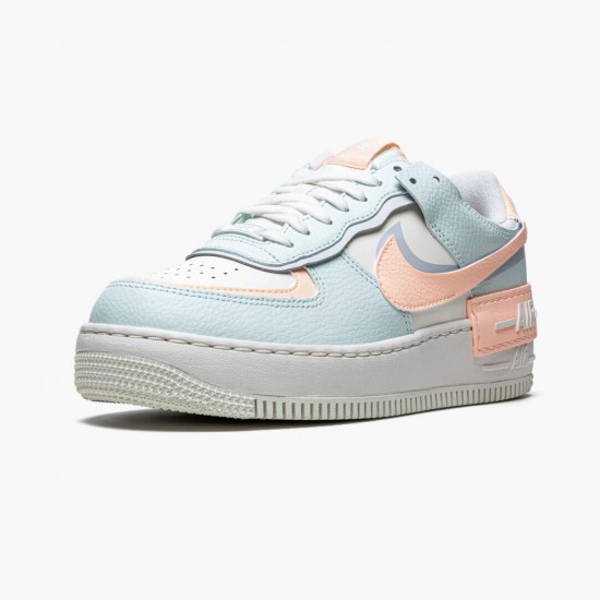 Wmns Air Force 1 Shadow Barely Green Crimson Tint Running Shoes CU8591 104